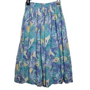 VTG Alfred Dunner Womens Elastic Waist Aline Seashell Nautical Skirt Size 10